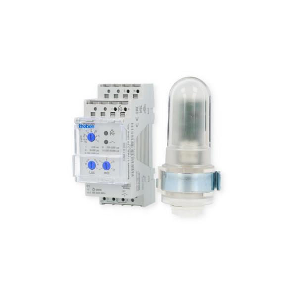 Theben LUNA 110 plus AL Dämmerungsschalter DIN-Schiene/Hutschiene, Aufbau-Lichtsensor, 2 TE, einstellbar 1100910