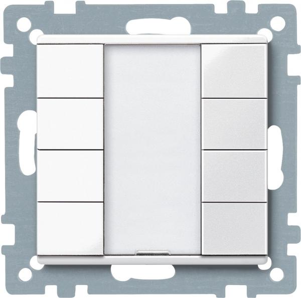 ARDEBO.de Merten Taster, System M, 4fach plus, polarweiß glänzend (617419)