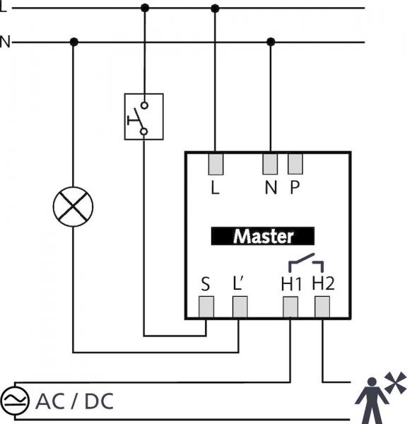 Theben theRonda P360-101 M UP WH Präsenzmelder (PIR) Deckenmontage Unterputz innen, 360° rund, 24 m, 1 Kanal Licht, 1 Kanal Präsenz für HKL, weiß 2080025