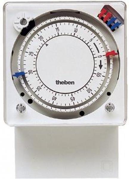 ARDEBO.de Theben TM 179 h Analoge Zeitschaltuhr mit Stecksockel, Tagesprogramm, Gangreserve, 110 V, Fronttafeleinbau/Wandmontage, mechanisch (1790008)