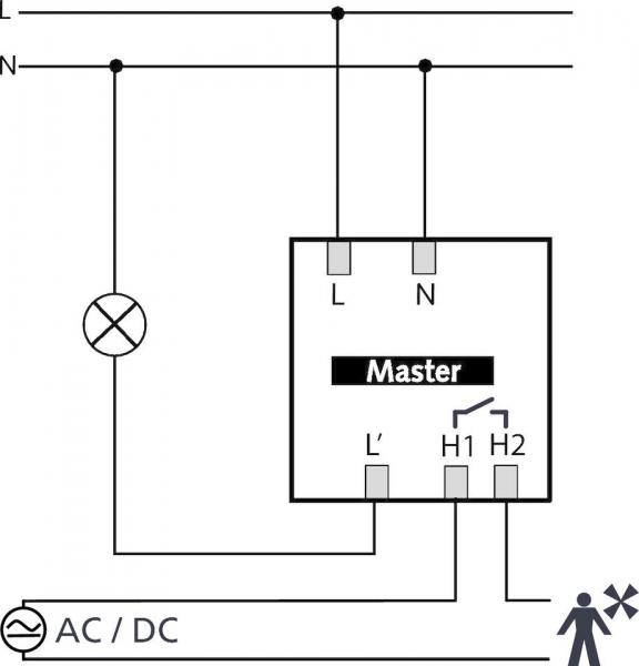 Theben theMova S360-101 DE WH Bewegungsmelder (PIR) Deckeneinbau innen, 360° rund, max. 8 m, 1 Kanal Licht, 1 Kanal HKL, weiß 1030565
