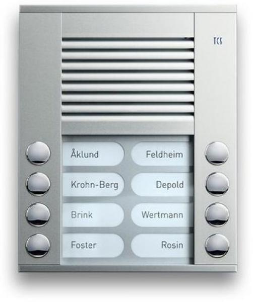 ARDEBO.de TCS PES10-EN/04 Audio-Außenstation, rechts-/ linksbündig, AP, Serie PES, silber