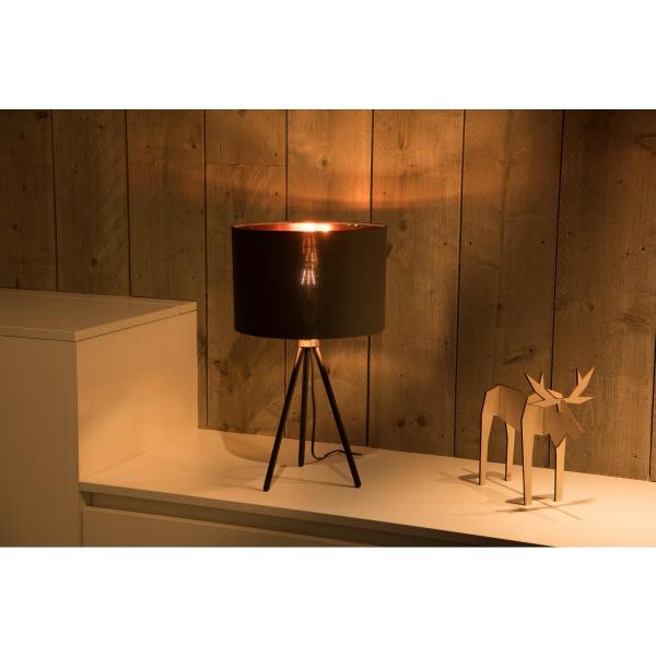 SLV FENDA, Leuchtenschirm, rund, Ø/H 30/20 cm, schwarz/kupfer (155592)