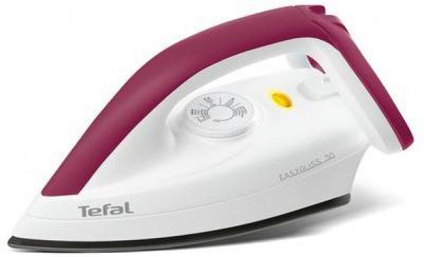 ARDEBO.de Tefal Easygliss FS4030 Bügeleisen, 1200 W, Durilium Bügelsohlen-Technologie, weiß/dunkelrot