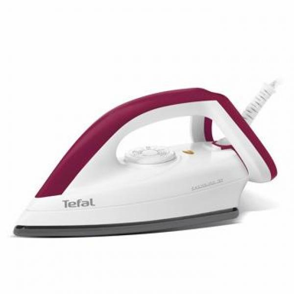 Tefal Easygliss FS4030 Bügeleisen, 1200 W, Durilium Bügelsohlen-Technologie, weiß/dunkelrot
