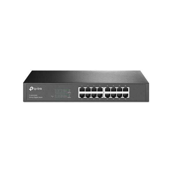ARDEBO.de TP-Link TL-SG1016D 16-Port Gigabit Switch, 16x10/100/1000Mbit/s-Ports, schwarz