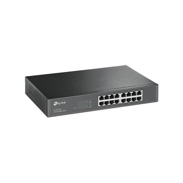 TP-Link TL-SG1016D 16-Port Gigabit Switch, 16x10/100/1000Mbit/s-Ports, schwarz