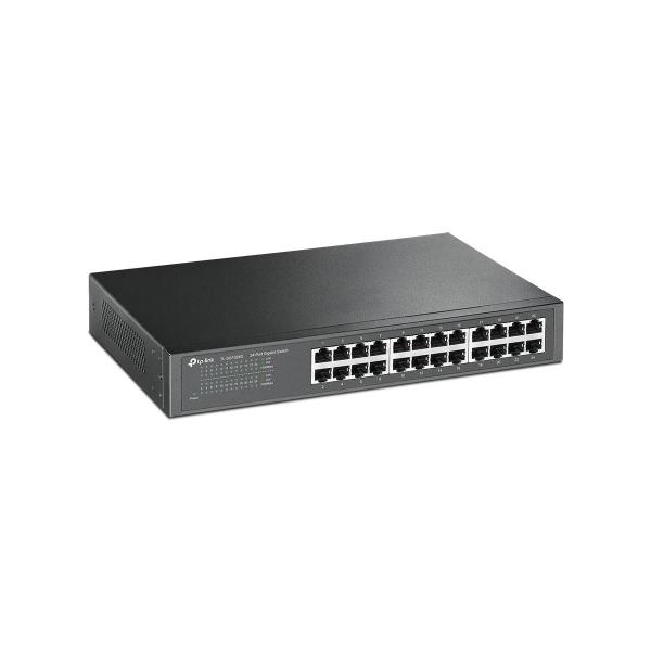 TP-Link TL-SG1024D 24-Port-Gigabit-Desktop/Rackmount-Switch, 24x10/100/1000Mbit/s-Ports, schwarz