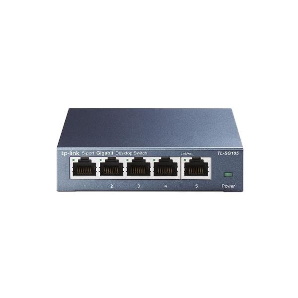 ARDEBO.de TP-Link TL-SG105 5-Port Gigabit Desktop Switch, 5x10/100/1000Mbit/s-RJ45-Ports, schwarz