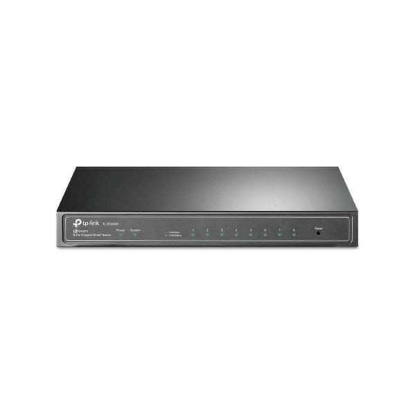 ARDEBO.de TP-Link TL-SG2008 JetStream-8-Port-Gigabit-Smart-Switch, 8x10/100/1000Mbit/s RJ45-Ports, schwarz