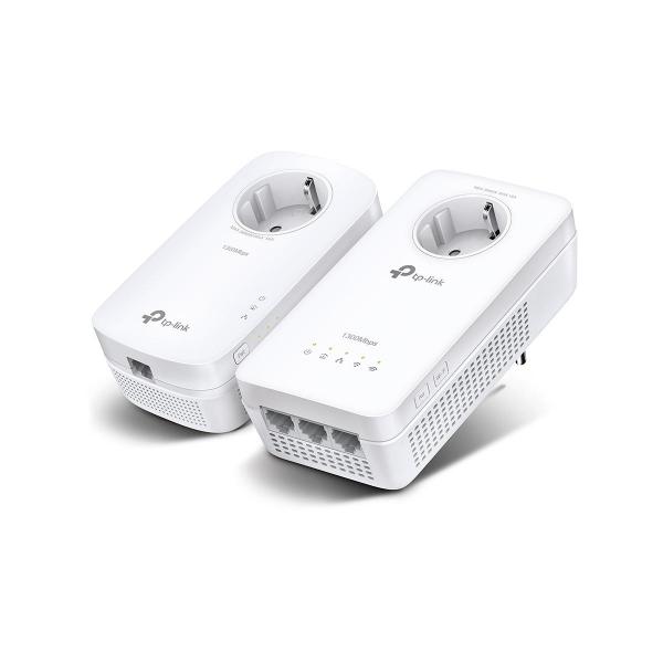 ARDEBO.de TP-Link TL-WPA8631P KIT Wi-Fi Adapterkit, AV1300-AC1200-Gigabit-WLAN-Powerline-KIT mit Steckdose, weiß