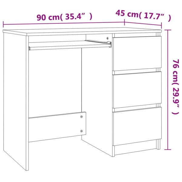 Schreibtisch Räuchereiche 90x45x76 cm Holzwerkstoff