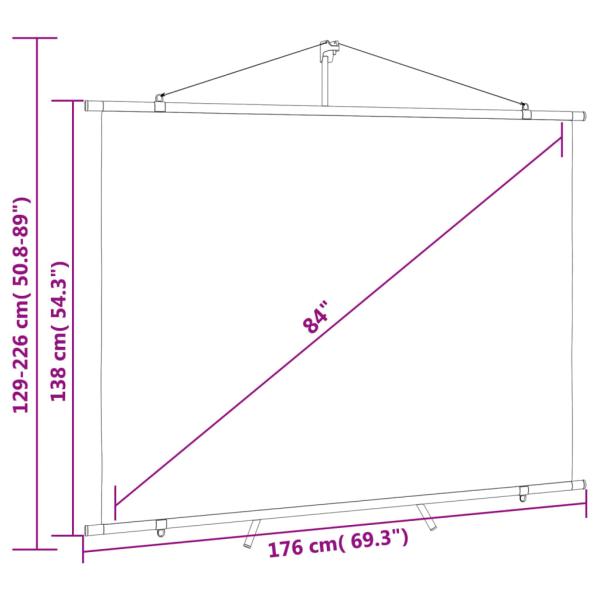 ARDEBO.de - Beamer-Leinwand mit Stativ 84" 4:3