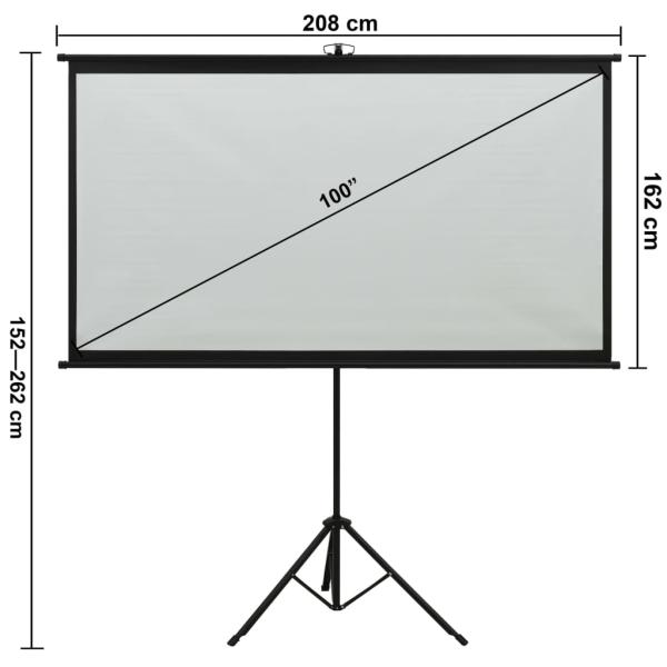 Beamer-Leinwand mit Stativ 100" 4:3
