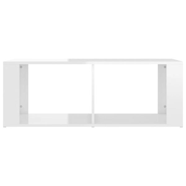 ARDEBO.de - Couchtisch Hochglanz-Weiß 100x50x36 cm Holzwerkstoff