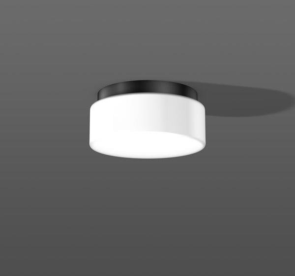 ARDEBO.de RZB Kreis Opalglasleuchte, 75W, E27, IP 43, schwarz (21101.003)