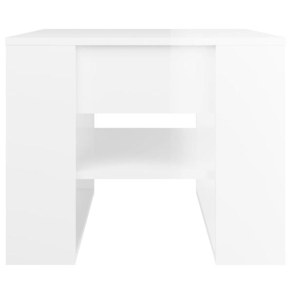 ARDEBO.de - Couchtisch Hochglanz-Weiß 55,5x55x45 cm Holzwerkstoff