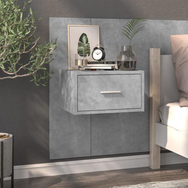 Wand-Nachttische 2 Stk. Betongrau