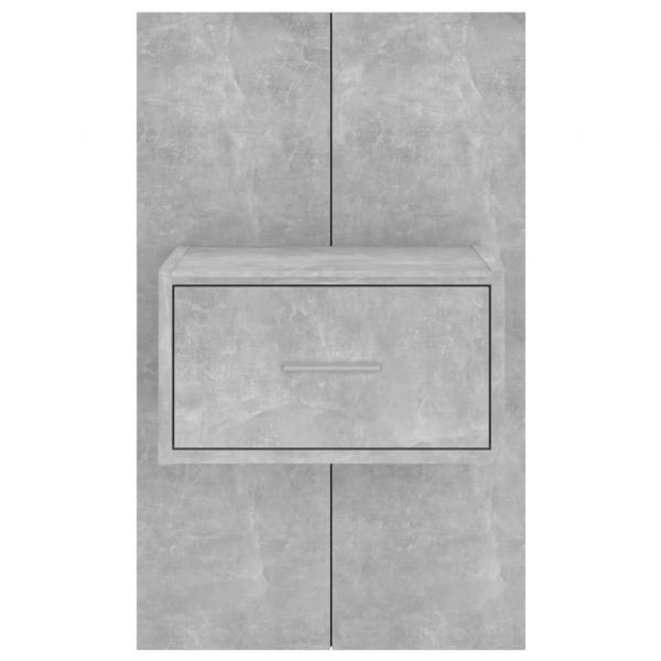 Wand-Nachttische 2 Stk. Betongrau