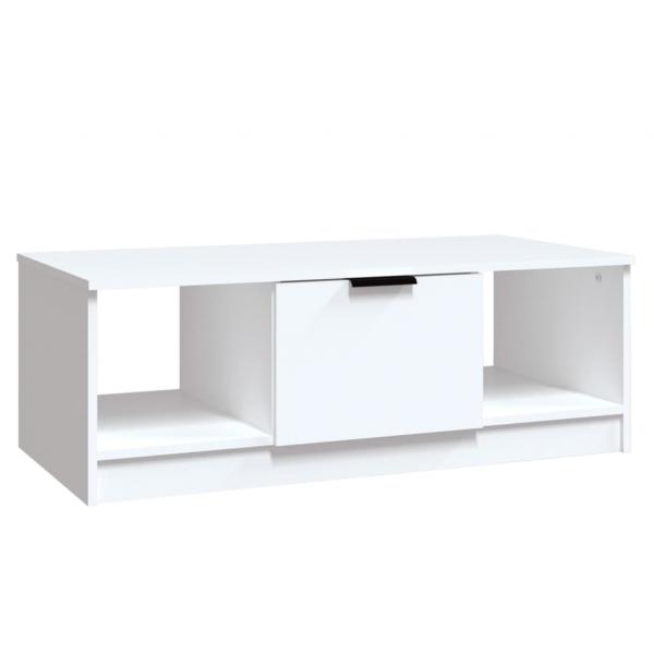 Couchtisch Weiß 102x50x36 cm Holzwerkstoff