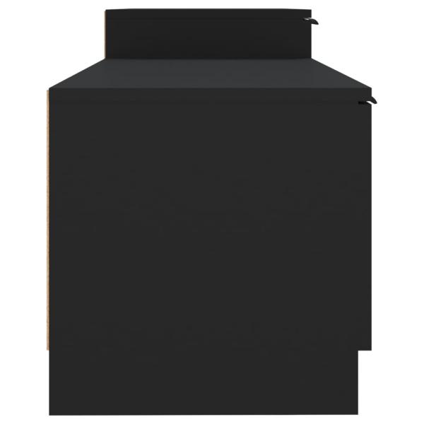 ARDEBO.de - TV-Schrank Schwarz 158,5x36x45 cm Holzwerkstoff