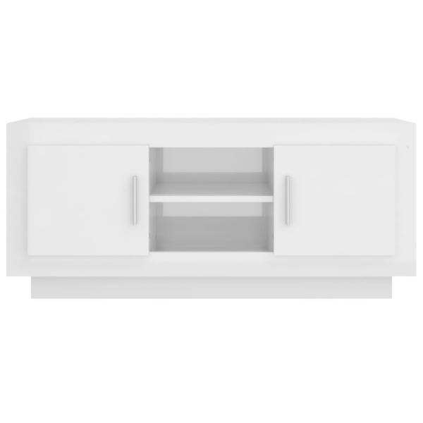 TV-Schrank Hochglanz-Weiß 102x35x45 cm Holzwerkstoff