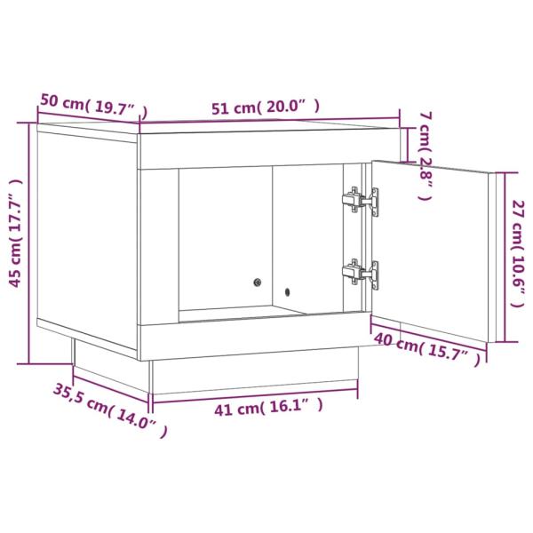 ARDEBO.de - Couchtisch Betongrau 51x50x45 cm Holzwerkstoff