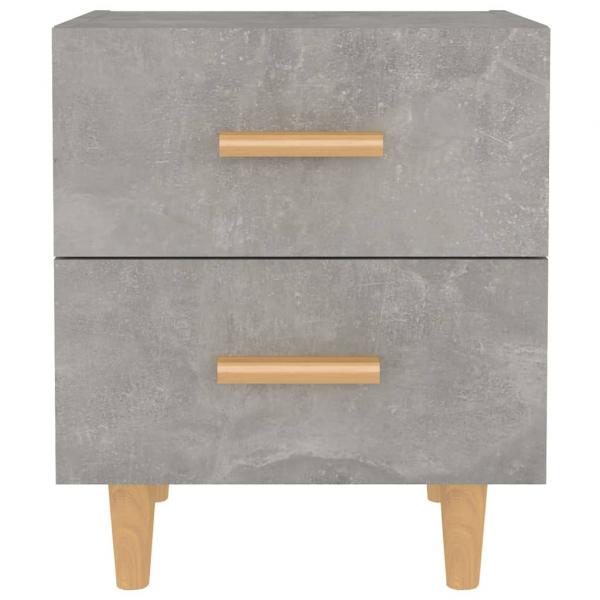 Nachttische 2 Stk. Betongrau 40x35x47,5 cm