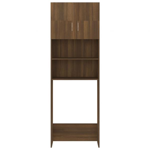Waschmaschinenschrank Braun Eichen-Optik 64x25,5x190 cm