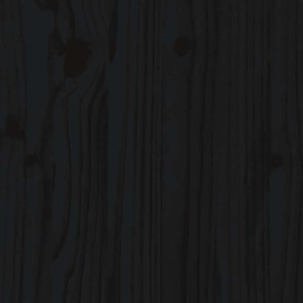 Kopfteil Schwarz 126x4x100 cm Massivholz Kiefer