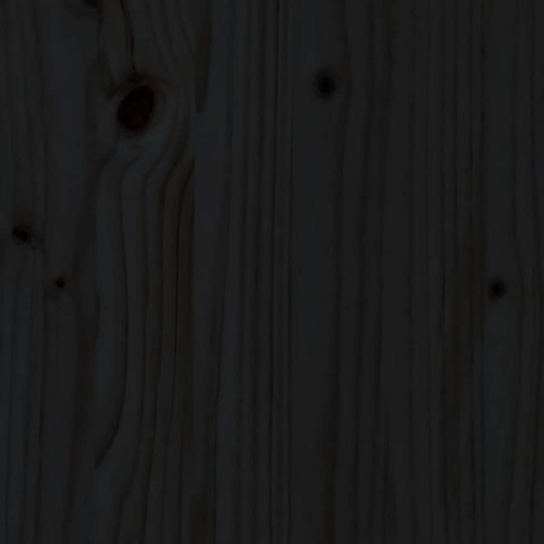 Kopfteil Schwarz 146x4x100 cm Massivholz Kiefer