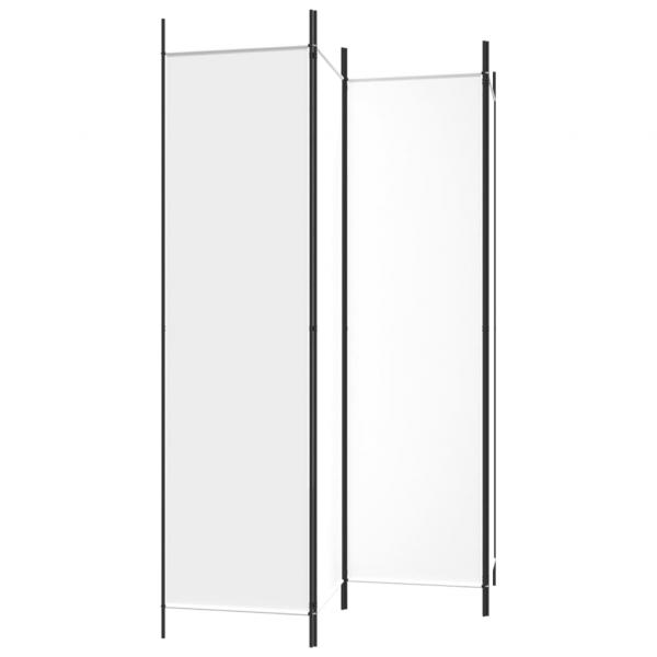 4-tlg. Paravent Weiß 200x200 cm Stoff