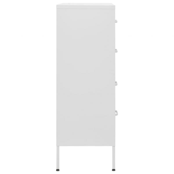 Kommode Weiß 80x35x101,5 cm Stahl  