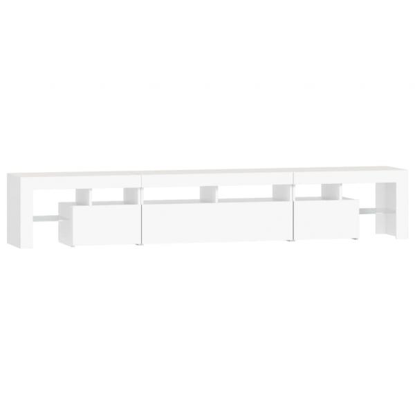 TV-Schrank mit LED-Leuchten Weiß 230x36,5x40 cm