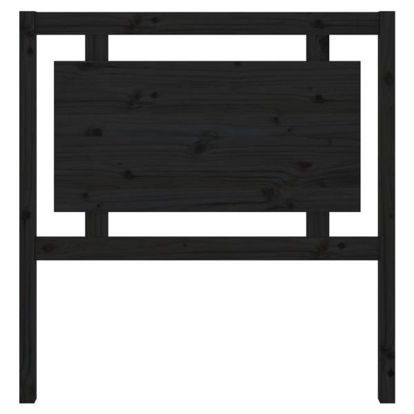 Kopfteil Schwarz 95,5x4x100 cm Massivholz Kiefer
