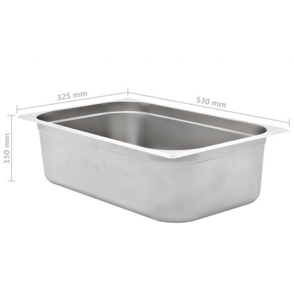 Gastronormbehälter 2 Stk. GN 1/1 150 mm Edelstahl 