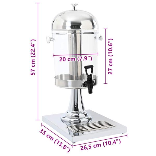 Getränkespender Edelstahl 8 Liter