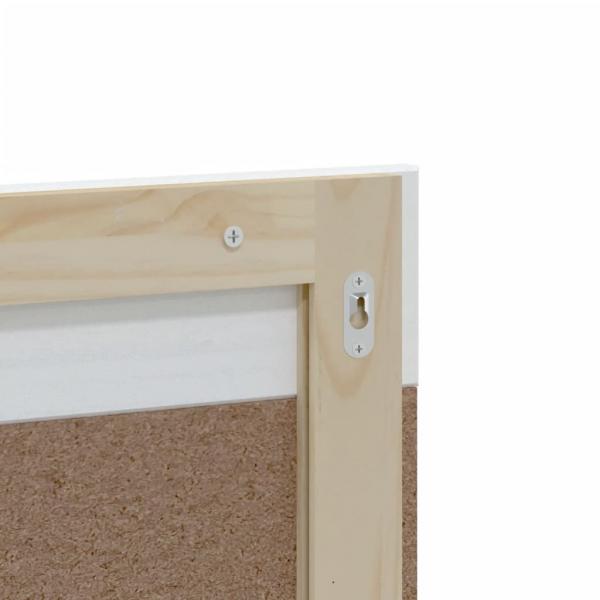 Badspiegel mit Ablage BERG Weiß 60x12x70 cm Massivholz