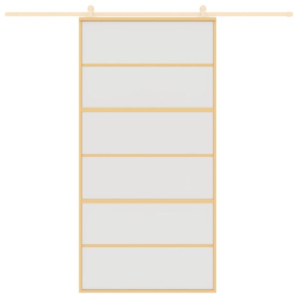 Schiebetür Golden 102,5x205 cm Matt ESG-Glas und Aluminium
