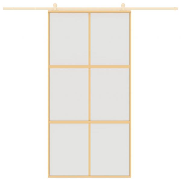 Schiebetür Golden 102,5x205 cm Matt ESG-Glas und Aluminium