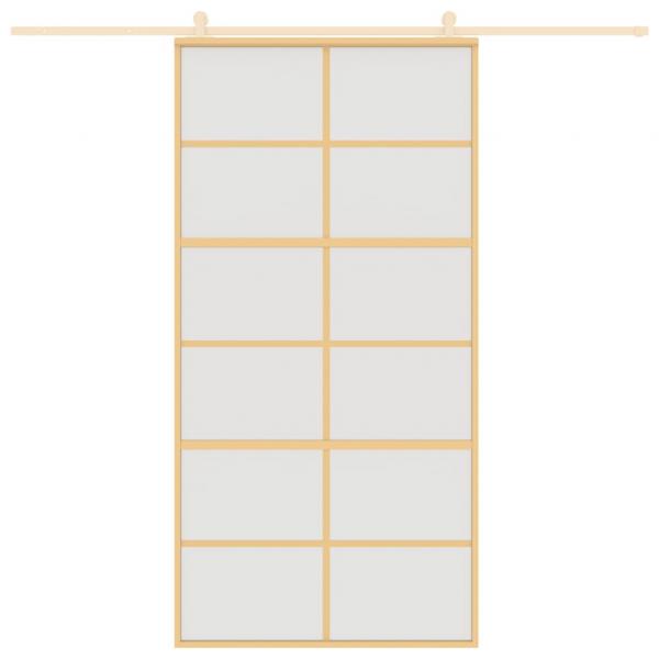 Schiebetür Golden 102,5x205 cm Matt ESG-Glas und Aluminium