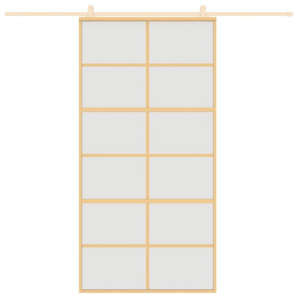 Schiebetür Golden 102,5x205 cm Matt ESG-Glas und Aluminium
