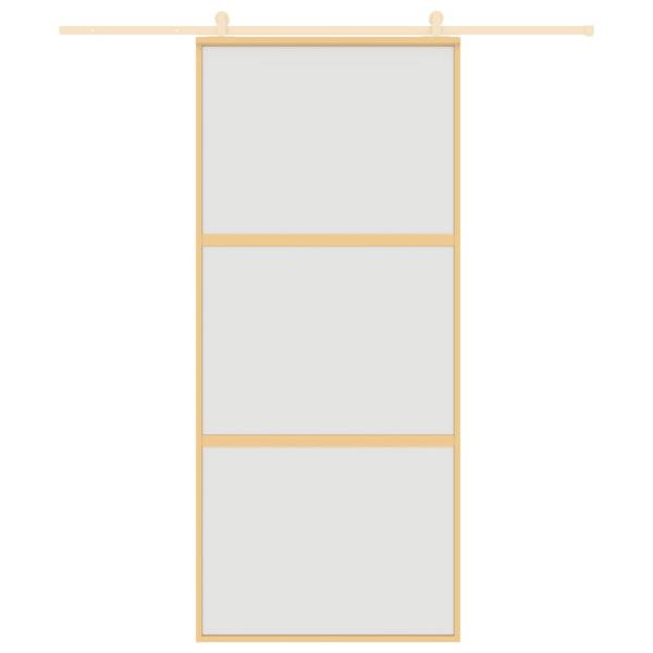 Schiebetür Golden 90x205 cm Matt ESG-Glas und Aluminium
