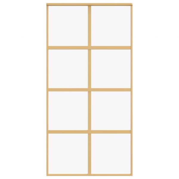 Schiebetür Golden 102,5x205 cm ESG-Klarglas und Aluminium