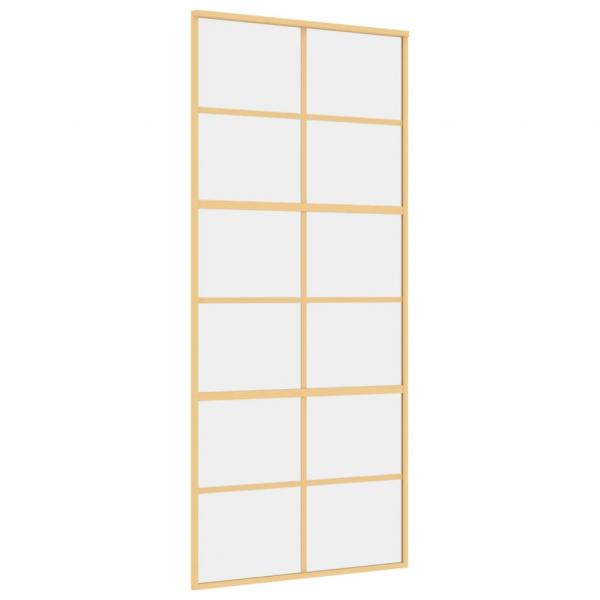 Schiebetür Golden 90x205 cm ESG-Klarglas und Aluminium