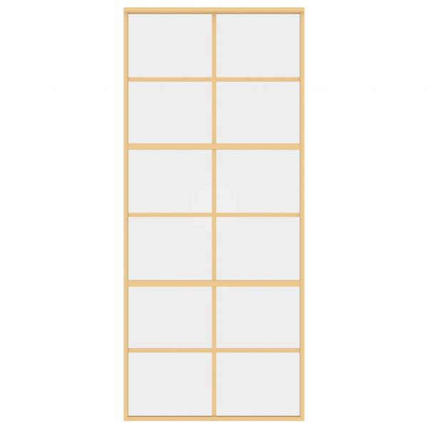 Schiebetür Golden 90x205 cm ESG-Klarglas und Aluminium