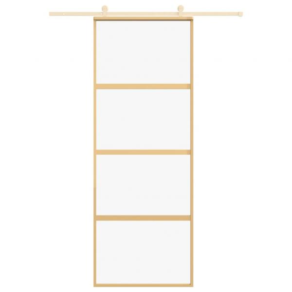 Schiebetür Golden 76x205 cm ESG-Klarglas und Aluminium