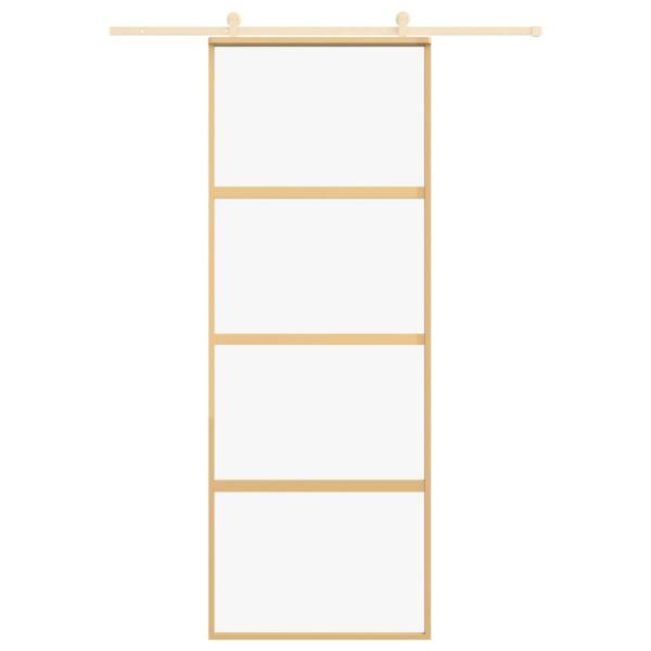 Schiebetür Golden 76x205 cm ESG-Klarglas und Aluminium