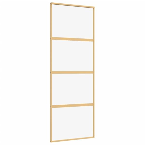 Schiebetür Golden 76x205 cm ESG-Klarglas und Aluminium