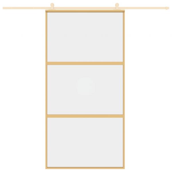 Schiebetür Golden 102,5x205 cm ESG-Klarglas und Aluminium